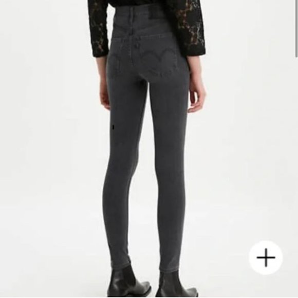 Levi's Mile High Super Skinny Jeans in faded black size 25 - Picture 2 of 2